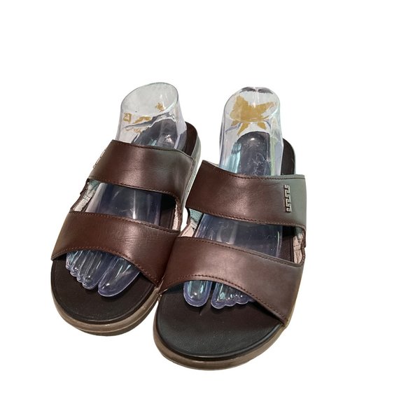 Clarks Brown Slip on two strap sandals Size EU 43‎ - Picture 2 of 10